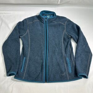 Kuhl Born In The Mountains Fleece Full Zip Jacket Womens Large Teal Blue